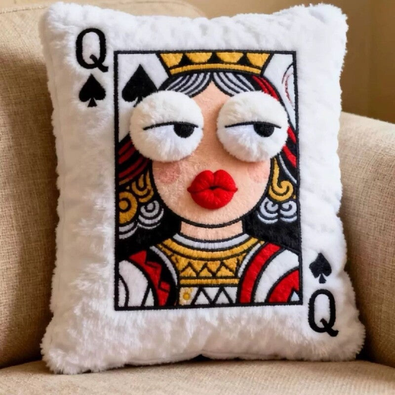 Almofada Decorativa Pop Art – Bordado Premium 3D com Relevo Tátil
