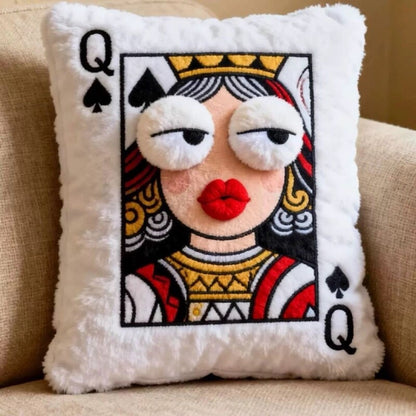 Almofada Decorativa Pop Art – Bordado Premium 3D com Relevo Tátil