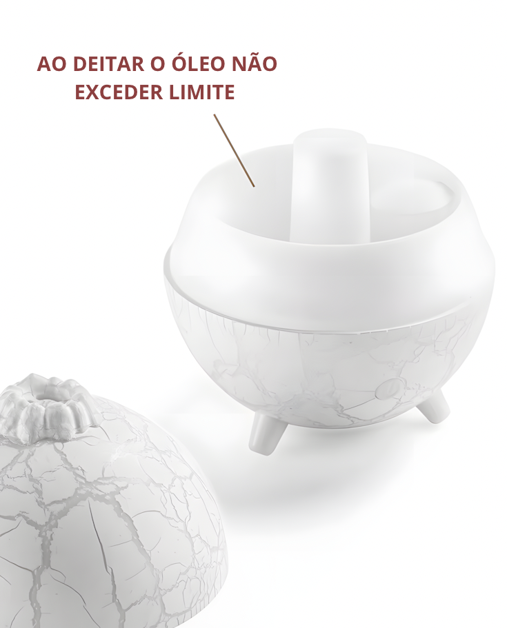 Difusor e Humidificador Ultrassónico Planeta de Fogo LED RGB – 200ml